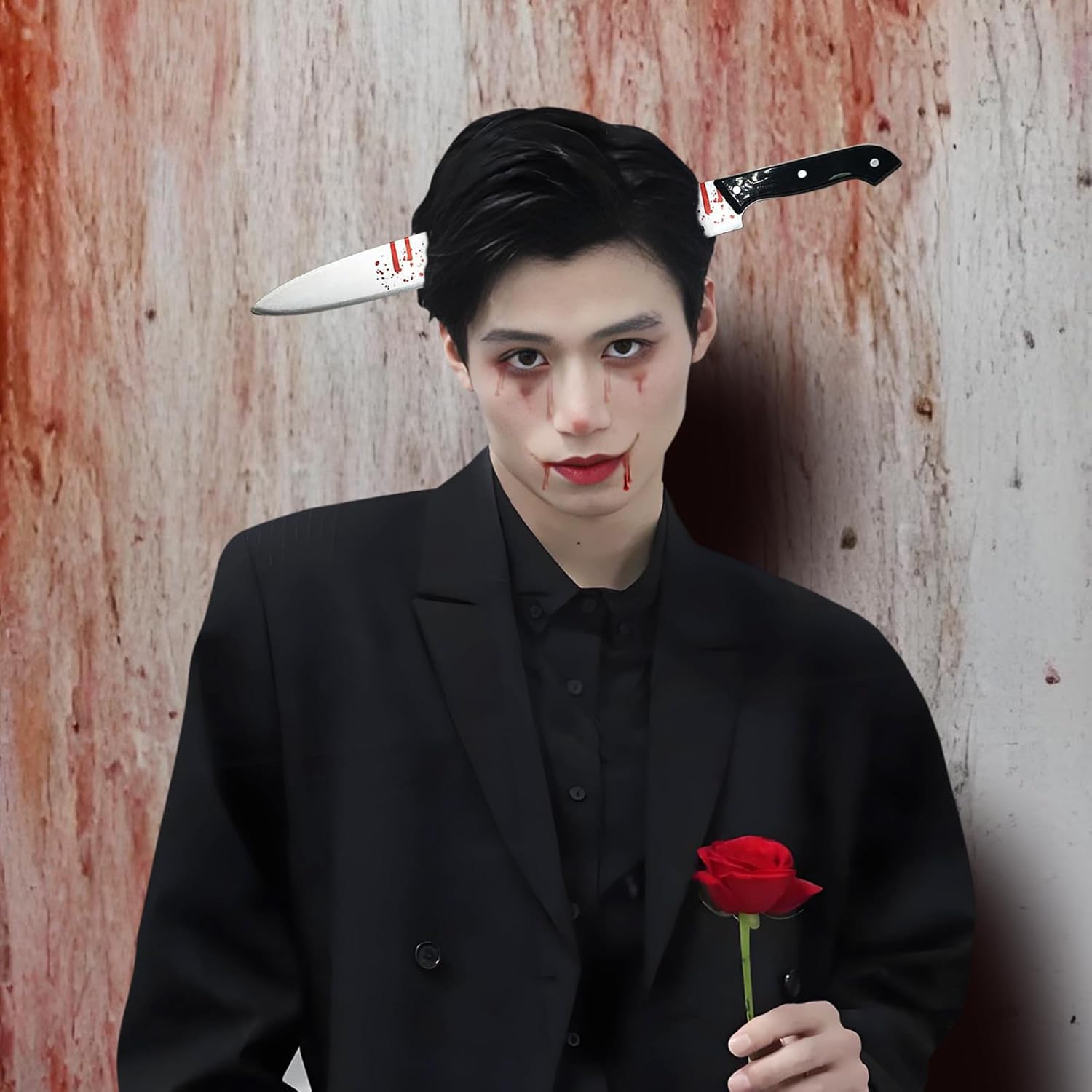 Halloween Kinfe Headband Scissors Headpiece Accessories Scary Hair Clips for Cosplay Party Decorations (Knife-shaped) - Image 5