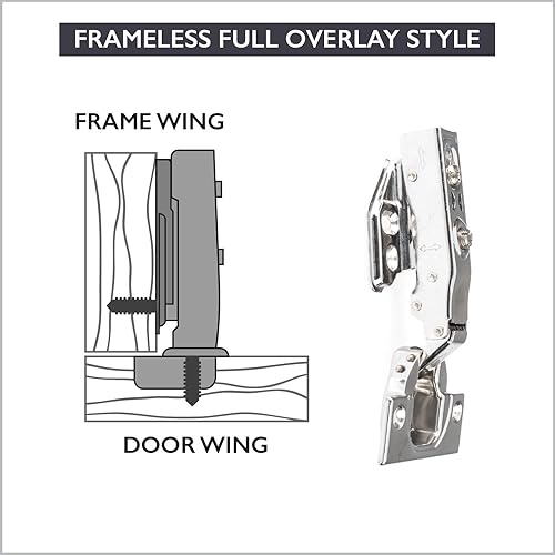 Miniatura 9 de Ilyapa Bisagras de gabinete de esquina de níquel satinado, paquete de 2  Cierre automático de 135 grados Lazy Susan para gabinete de cocina Bisagra