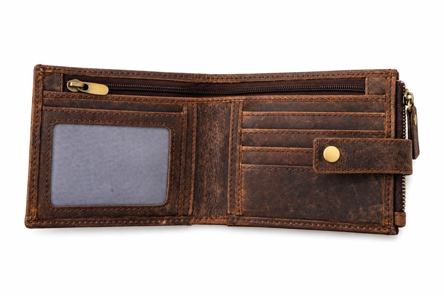 Buy MOM AND SON CRAFTS Men's Premium Full Grain Leather Bifold
