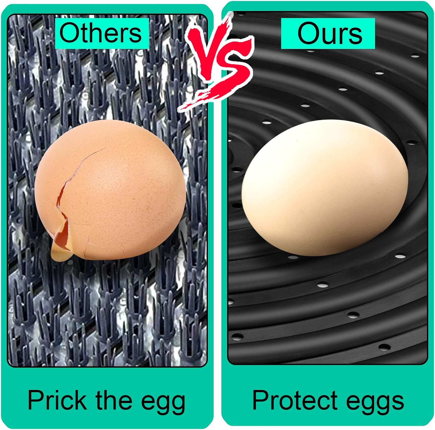 6 Pack Washable Chicken Nesting Pads, 13 x 12 inch, Black, Solid, Anti-Slip, Injection Molded Polypropylene, Suitable for Chicken Coops