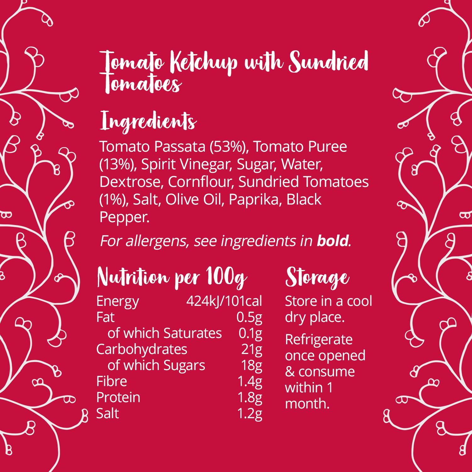 Bay's Kitchen FODMAP ketchup do pomidorów z suszonymi pomidorami do domowego gotowania, bezglutenowy, przyjazny dla IBS i odpowiedni dla wegan (butelka 270 g)