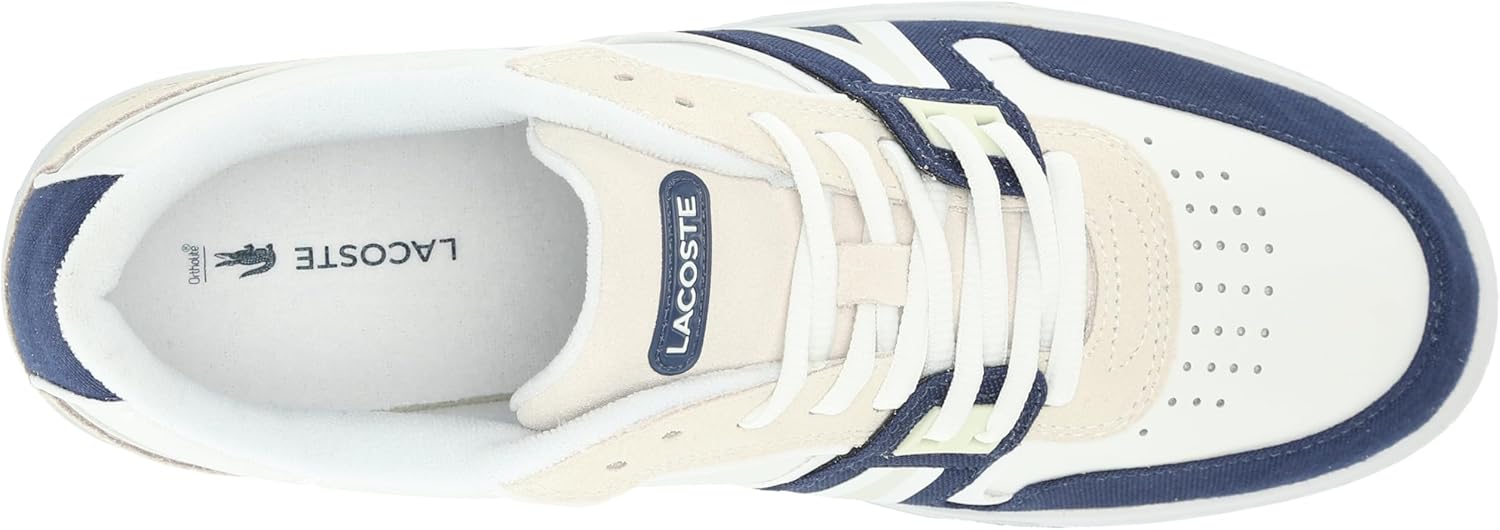 Lacoste Men's L001 Sneaker, White/Navy, 11 - Image 5