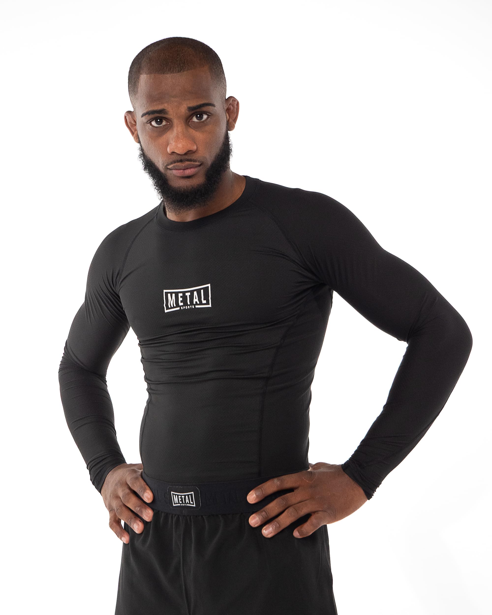 METAL BOXE Rashguard Performance Manches Longues Noir XXL