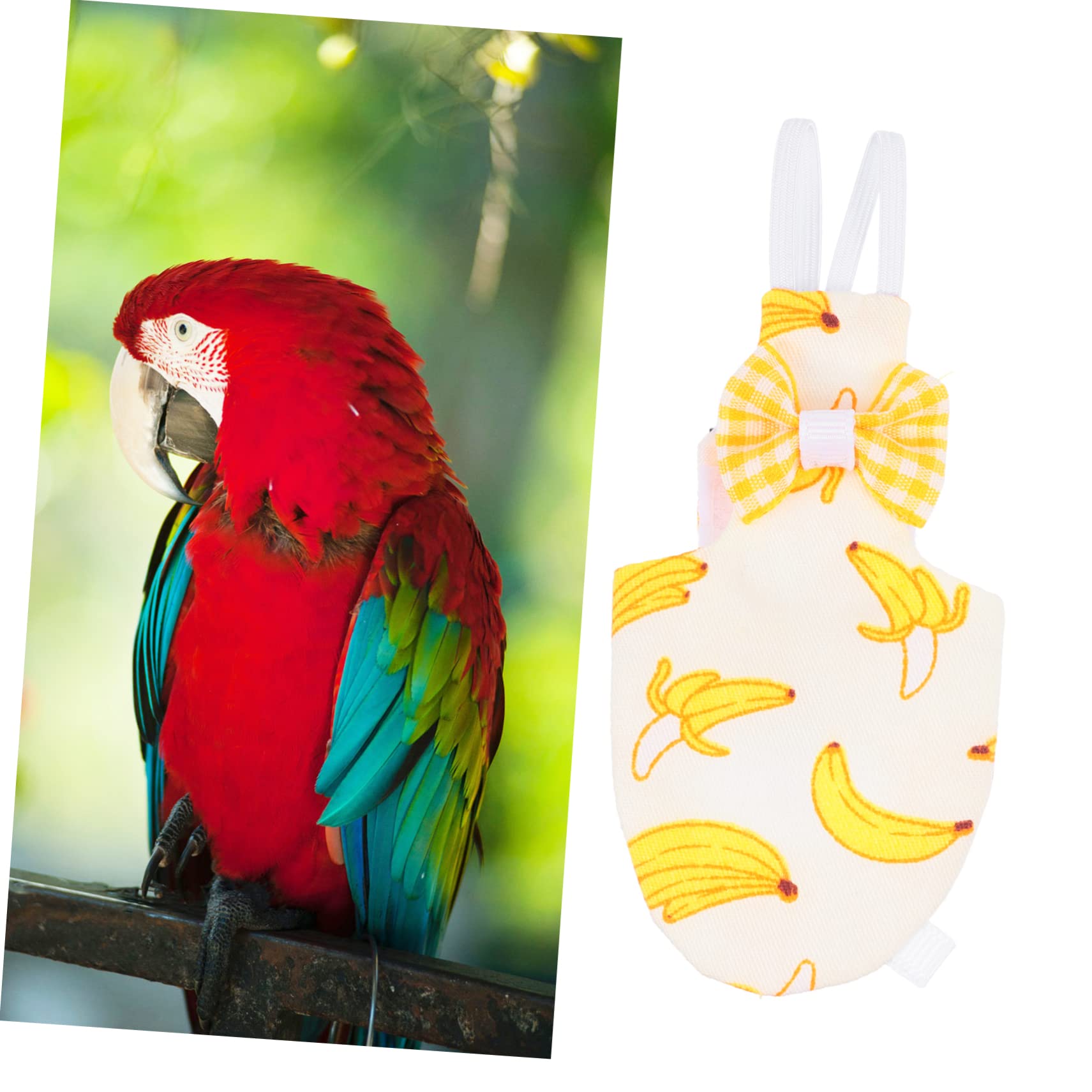 Beavorty 2stücke Parrot Fluganzug Für Vögel Waschbare Wiederverwendbare Papageienwindel Mit Verstellbarem Design Atmungsaktiv Und Leicht Für Tägliches Tragen Und