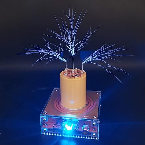 Miniatura 5 de JZENT Tesla Coil SSTC - Generador de arco de juguete de escritorio, transmisión inalámbrica, modelo de experimento de demostración (sin modo de