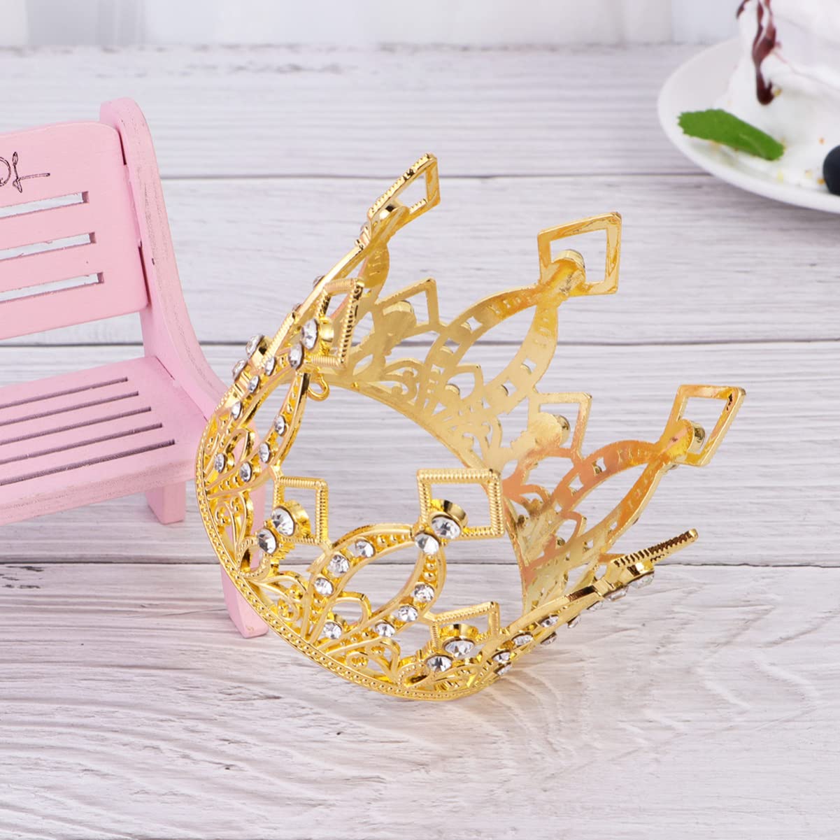 Abaodam 6pièces Décorations De Gâteau Couronne Miniature pour Anniversaire Et Fêtes Accessoires Élégants pour Femmes Et Filles