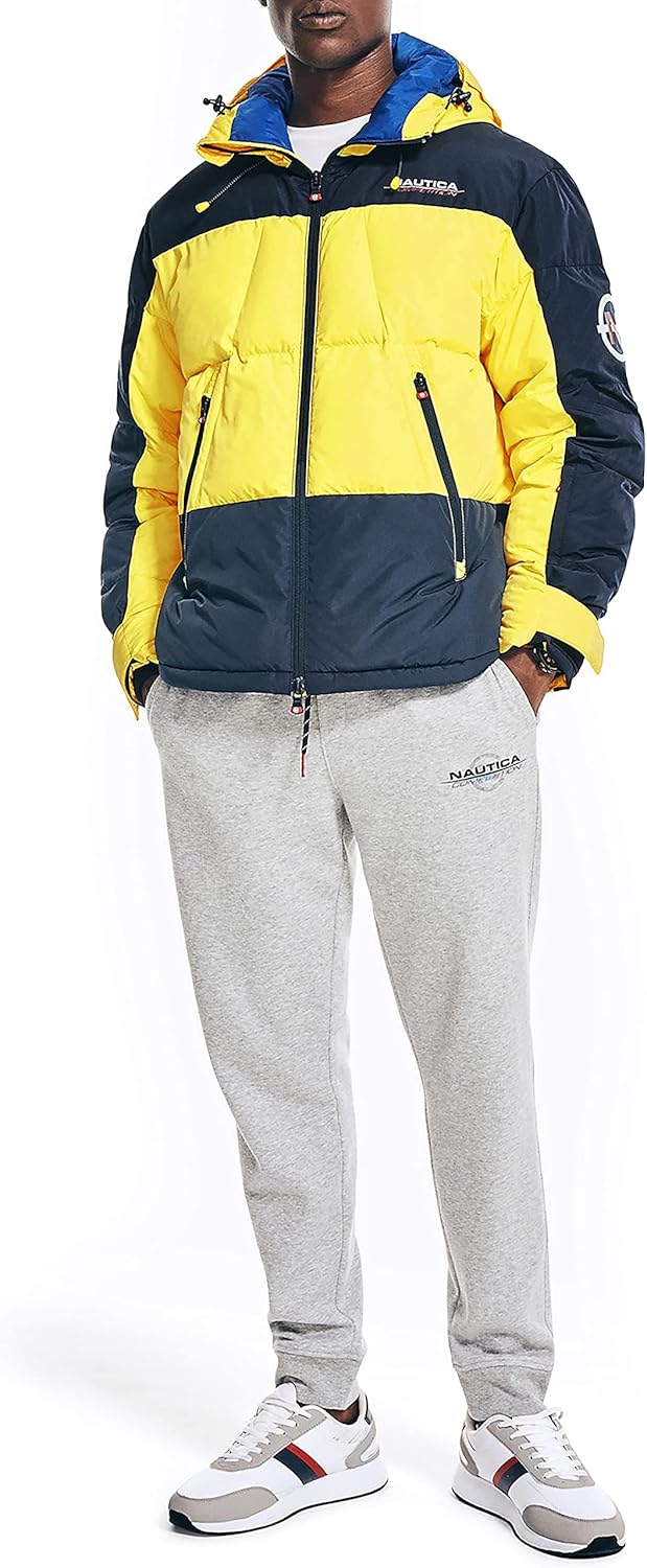 Nautica Men's Competition Sustainably Crafted Tempasphere Colorblock Parka