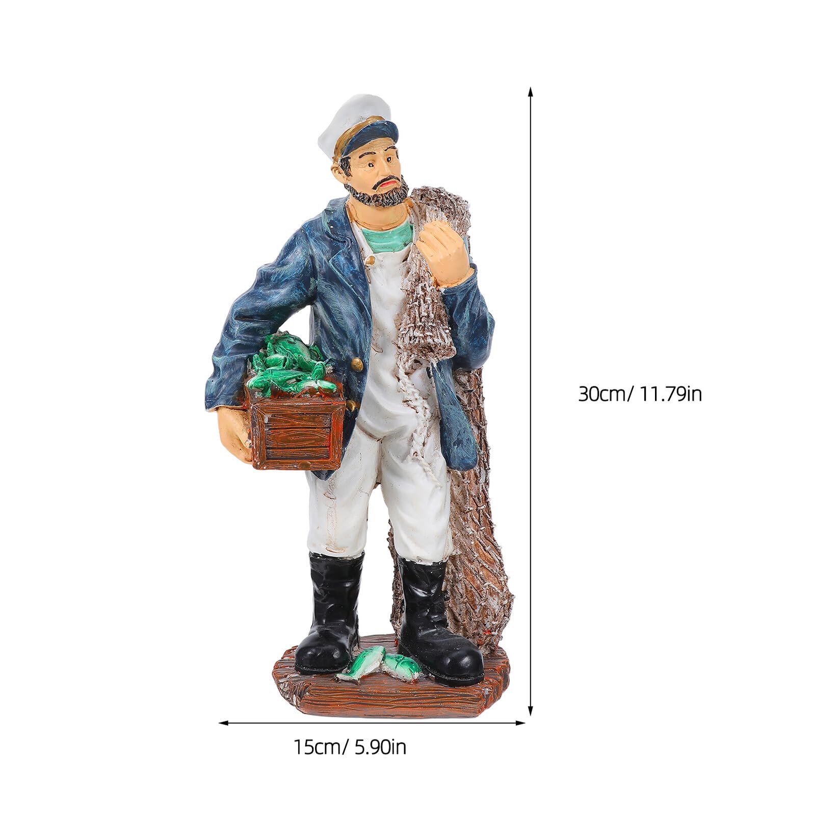 Figurka Dekoracyjna Marynarza Morskiego Dekoracja Domu Żywica Dom Miniatury Do Domku Dla Lalek Figurki Na Biurko Żywica Statua Kapitana Marynarza Rzeźba Żeglarska