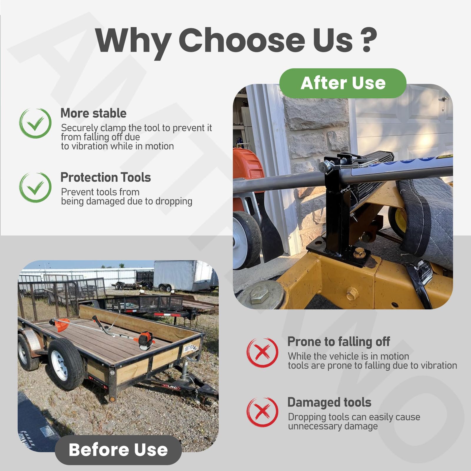 Heavy Duty Trimmer Rack - Secure Tool Transport -6 Heavy Duty Trimmer Rack - Secure Tool Transport -6