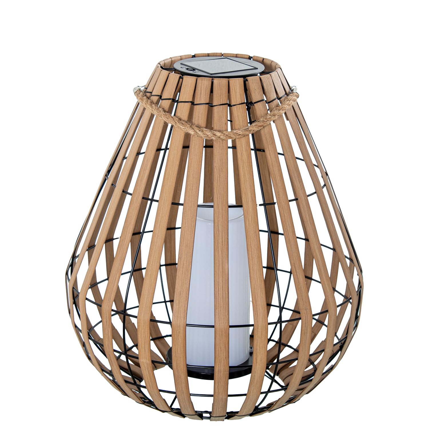 Lampe solaire lanterne de jardin pour illuminer vos soirées d'été sur la terrasse