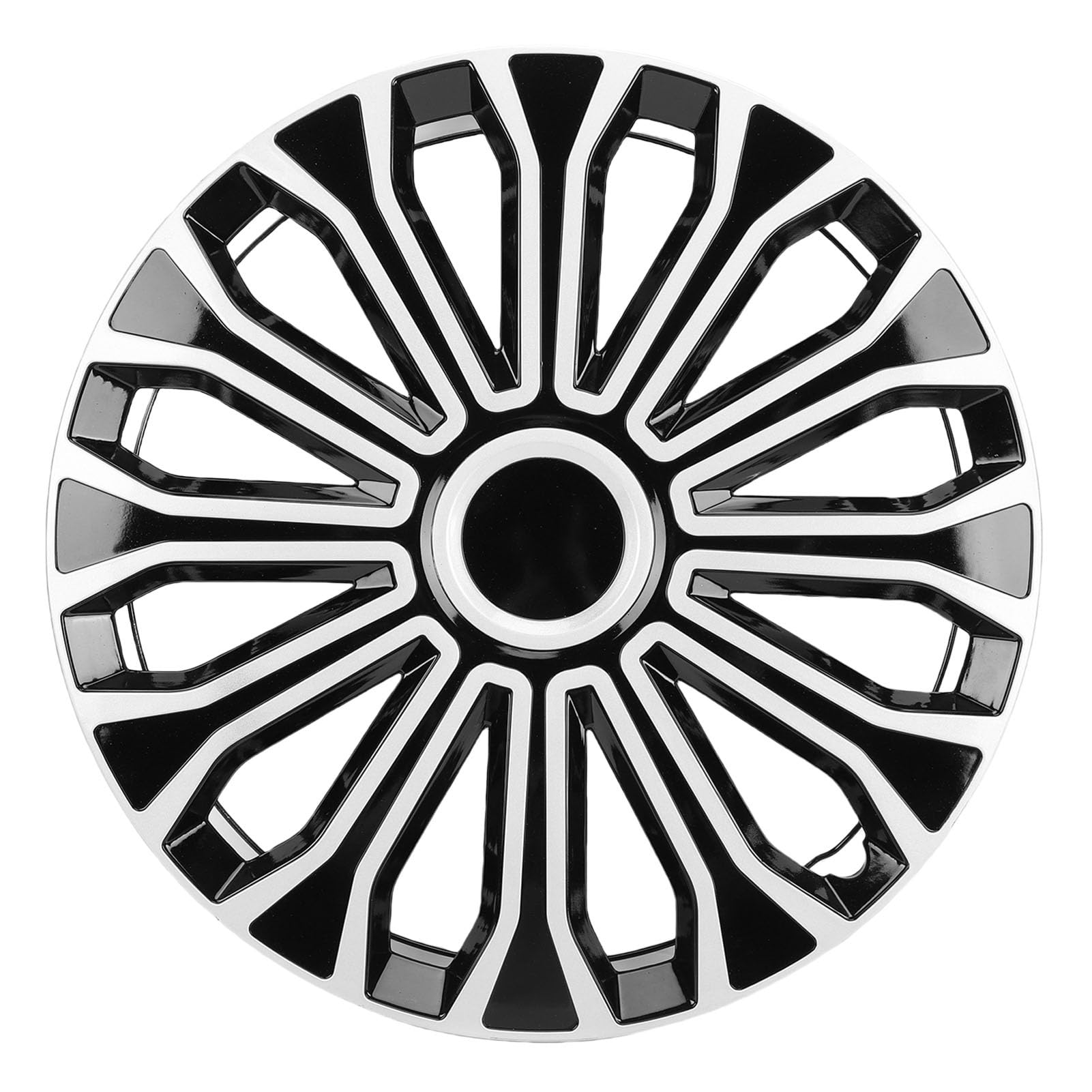 Qqmora Indywidualne Kołpaki 16" Kołpaki na Koła 4 szt. dla Connect Sprinter Cargo Van (ABS, motoryzacyjny) (Srebrny Czarny)