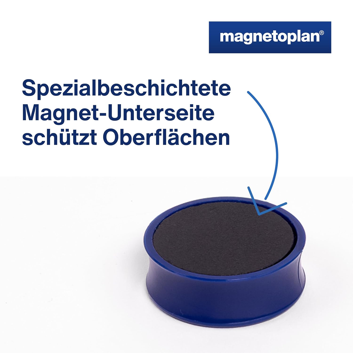 Ergo Large Magnets, Diameter 34 mm x 12.5 mm, Pack of 10 Dark Blue