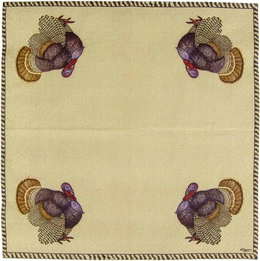 Caspari Thomas T. Byrd Paper Cocktail Napkins - 20 Per Package, 4 Packs