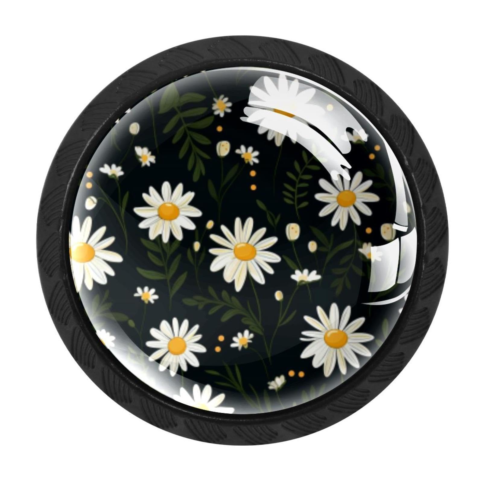 Chenzzzz Multicolored 03 4 Pack Daisy Drawer Knobs Cabinet Knobs Crystal Glass Knobs Pulls Handles For Kitchen Cabinet Hardware Cupboard Door Dresser Wardrobe Home Decor