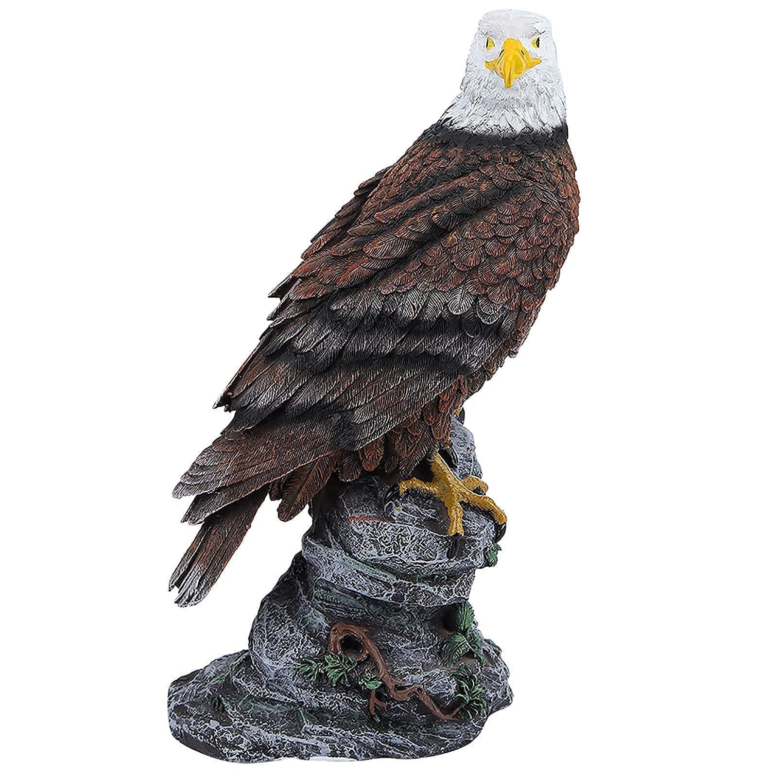Gartenfigur, Heimtextilien Tier Vogel Statue Harz Gartendekoration Steinadler mit Basis für Garten, Hof, Tür, Zaun