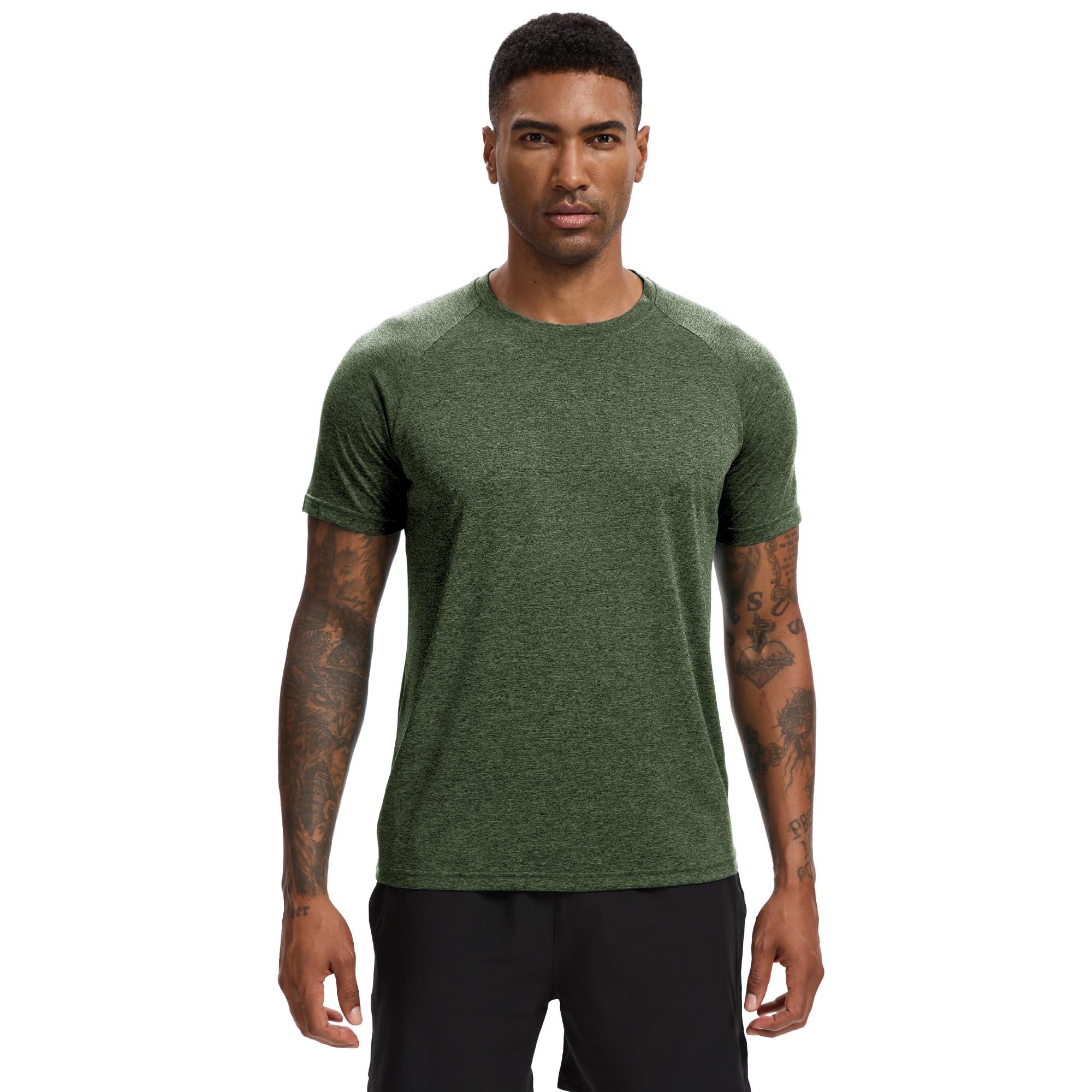 Camisetas de entrenamiento 7/5/3 para hombre, de secado rápido, absorben la humedad, para gimnasio, atletismo, ejercicio, correr, manga corta