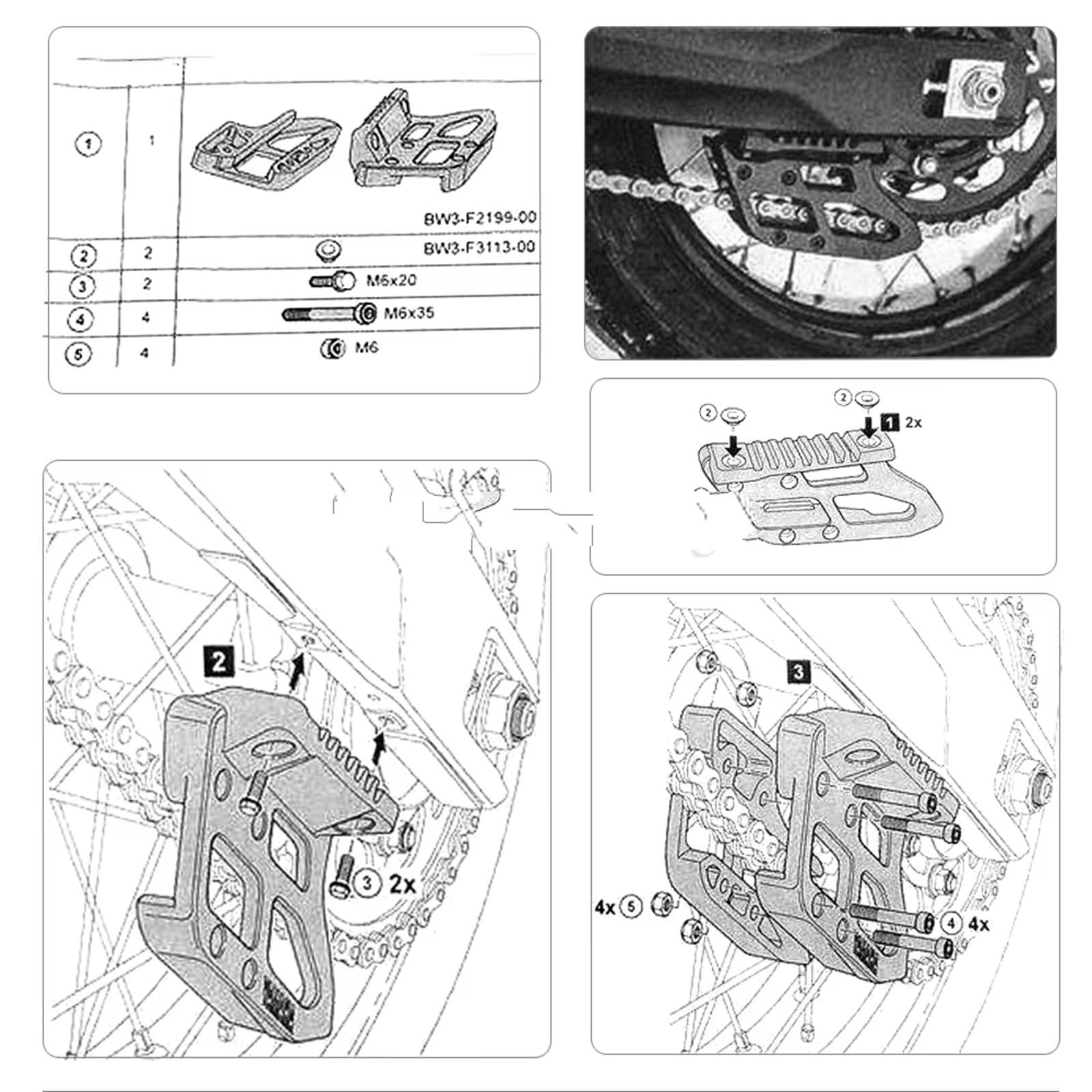 Para Yamaha Para Tenere 700 2019 2020 2021 2022 Guía Cadena
