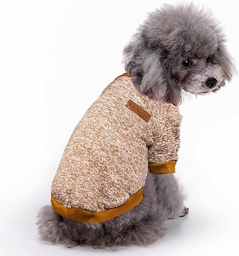 Miniatura 22 de Jecikelon Ropa para Perros Suéter para Perros Ropa Suave para Cachorros Ropa de Invierno Suéteres para Cachorros Atuendo Cálido para Perros Pequeños