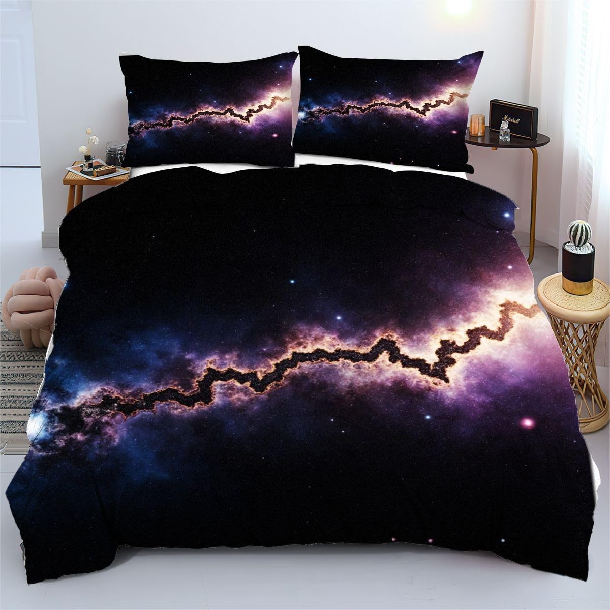 Linge de lit 220x240 cm lumières colorées ensemble literie moderne