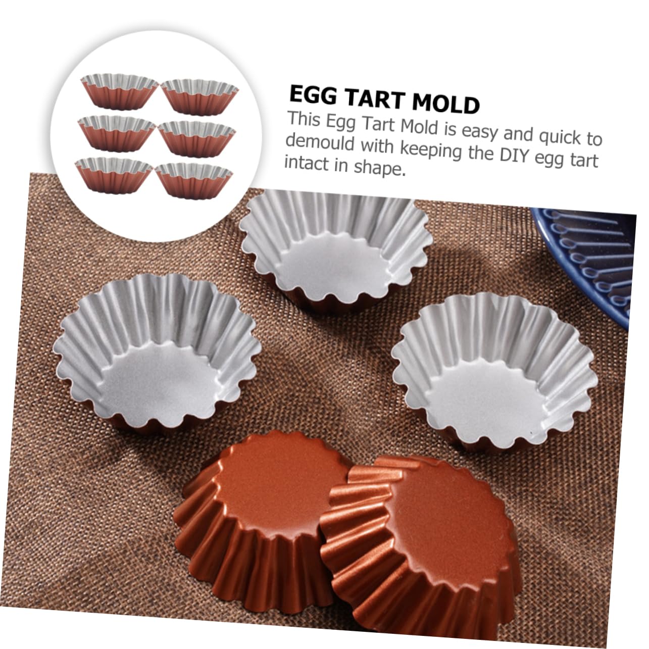 MAGICLULU Lot De 4 Moules À Et À Muffins Outil De Cuisson Multifonction Conductivité Thermique 6 Pièces X 4
