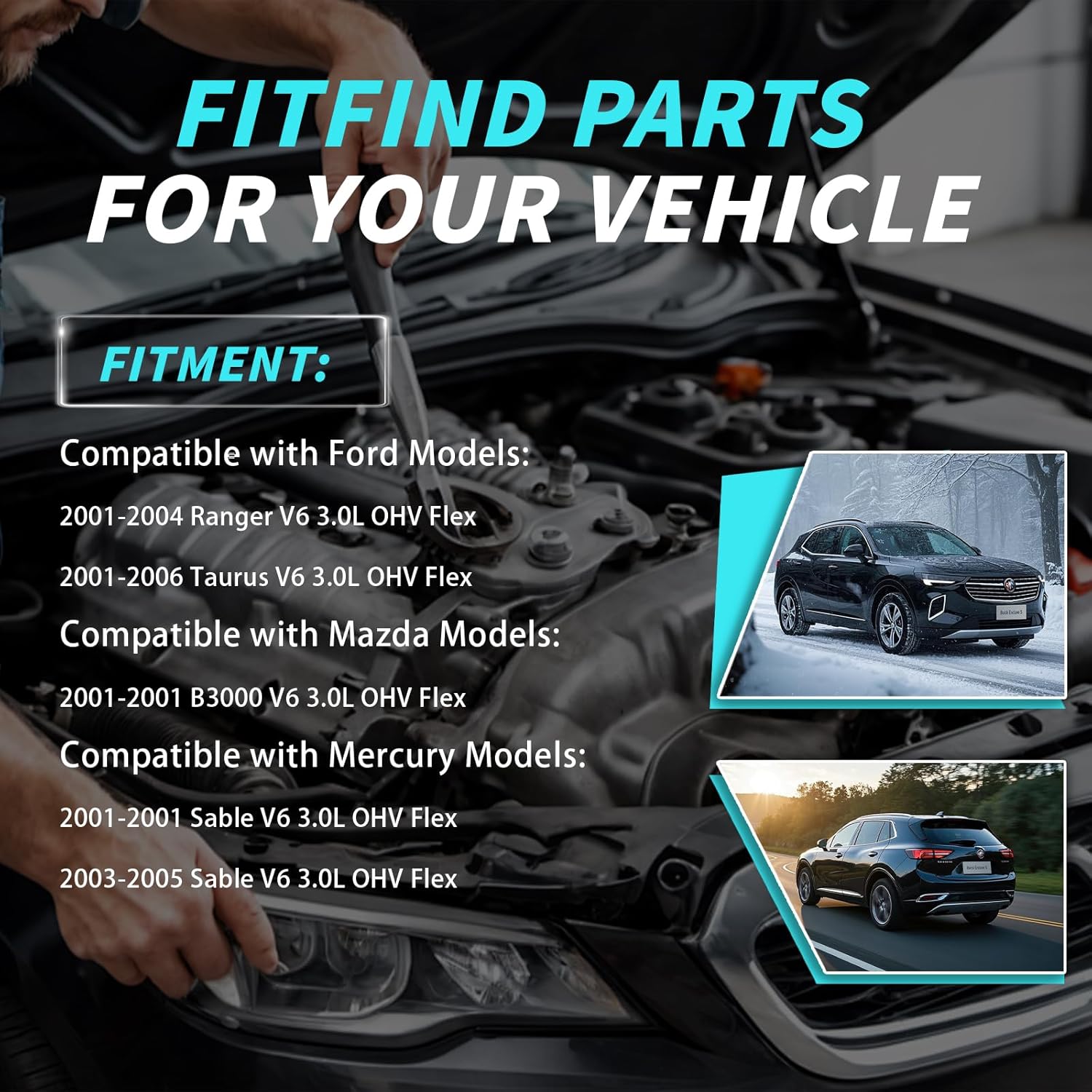 Set of 1 Ignition Coils Pack FD501 FD497 DG544 U2103 673-6009 1S7Z12029AD with 4 Iridium Spark Plugs and Spark plug Wire Set Compatible with Ford Ranger 2001-2011 Mazda B2300 2001-2010 2.3L L4