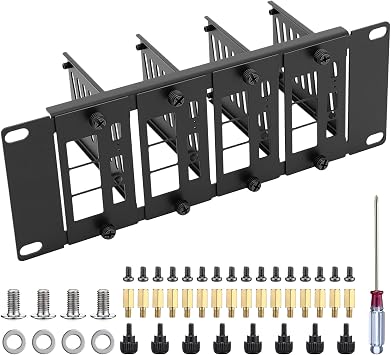 Sliner 10 Inch 2U Rack Mount Heavy Duty Powder Coated Iron Server Rack with Removable Front Brackets