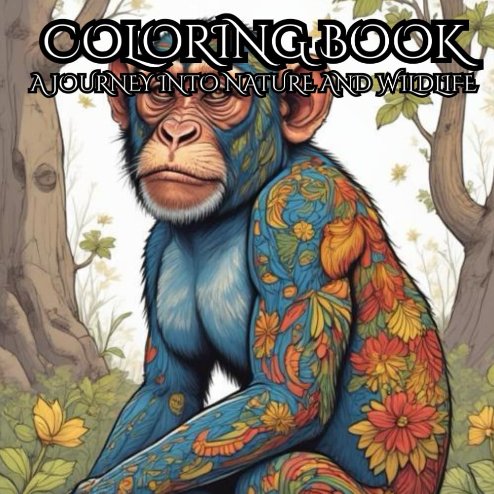 Untamed Calm: Wildlife & Nature Adult Coloring Book Escape: Intricate Animal & Scenic Designs for Stress Relief and Mindful Relaxation