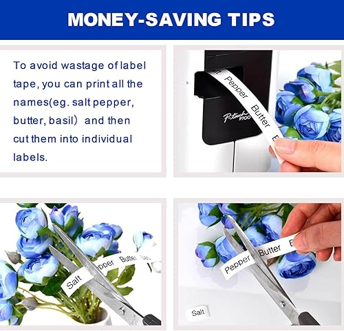 Miniatura 7 de Paquete de 8 cintas TZe TZ de 0.47 pulgadas laminadas blancas de repuesto para TZe-231 TZe231 Brother P Touch Label Maker de 0.47 pulgadas