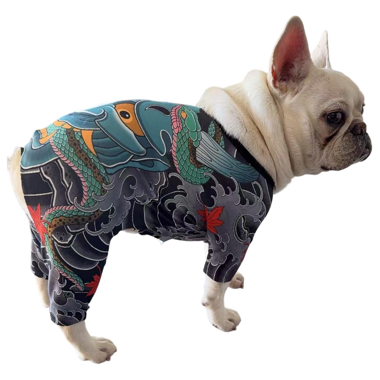 Vêtement pour chien en coton motif dragon respirant toutes saisons