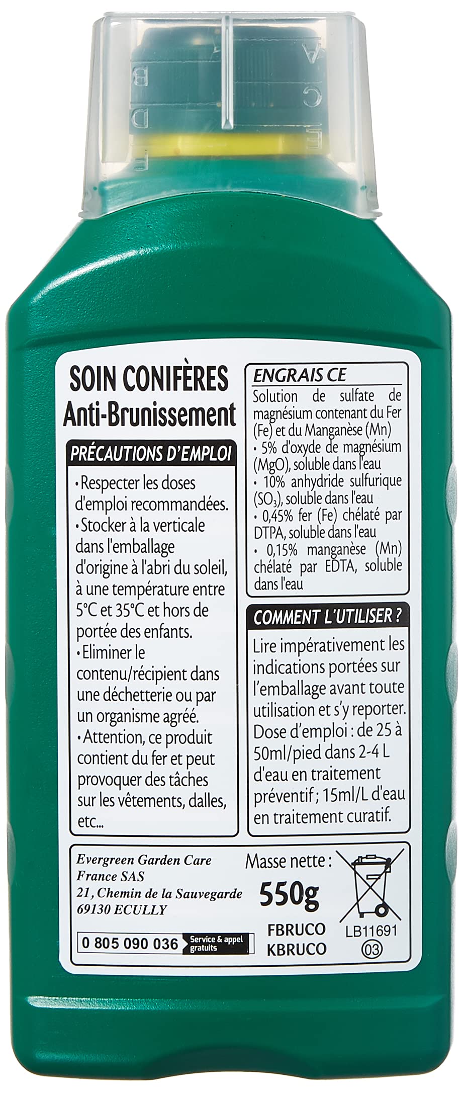 Soin conifères anti-brunissement Fertiligène 500ml |Tout Brico
