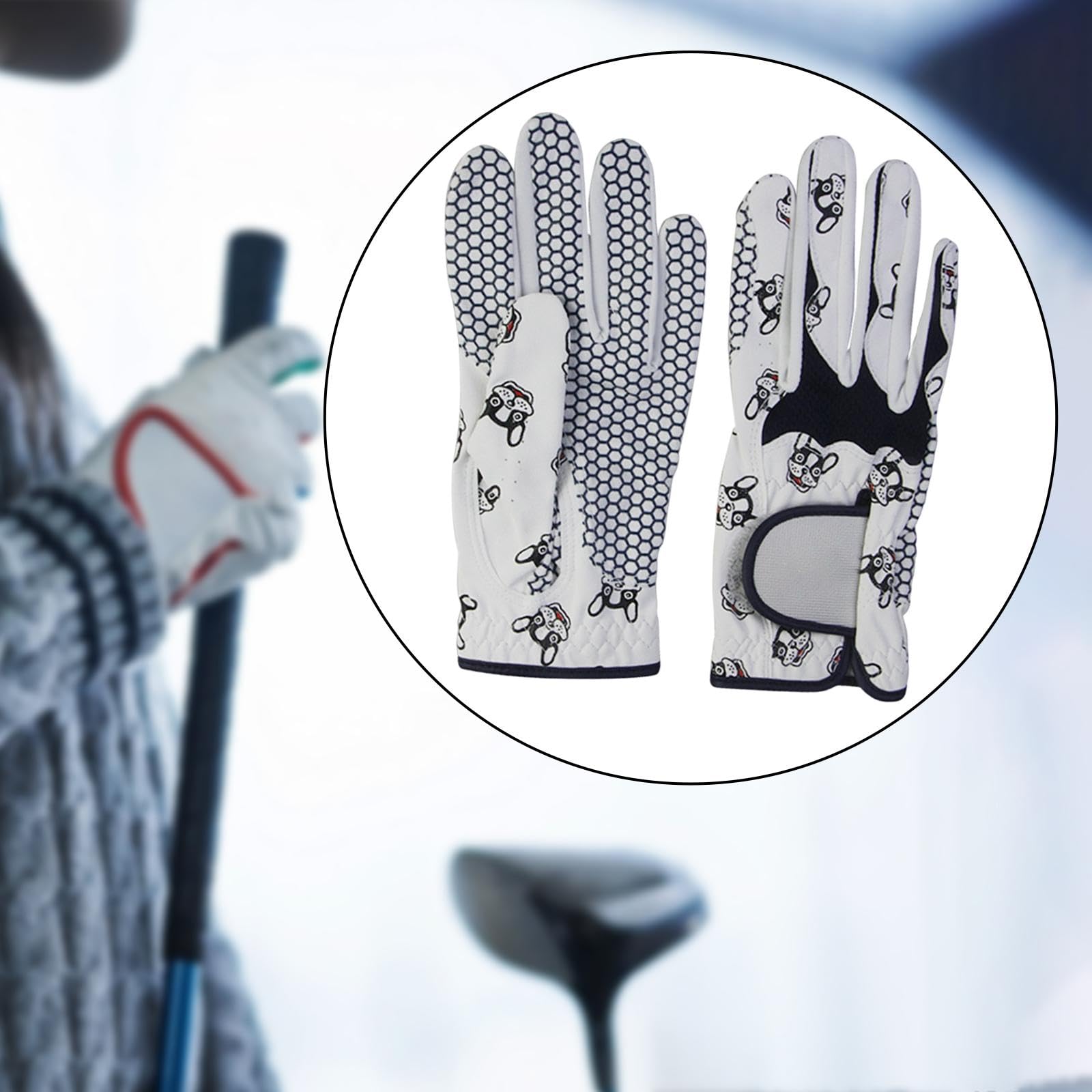 Confezione da 2 Guanti da Golf, Accessori per Le Mani, Versatili, Leggeri, Portatili, con Stampa