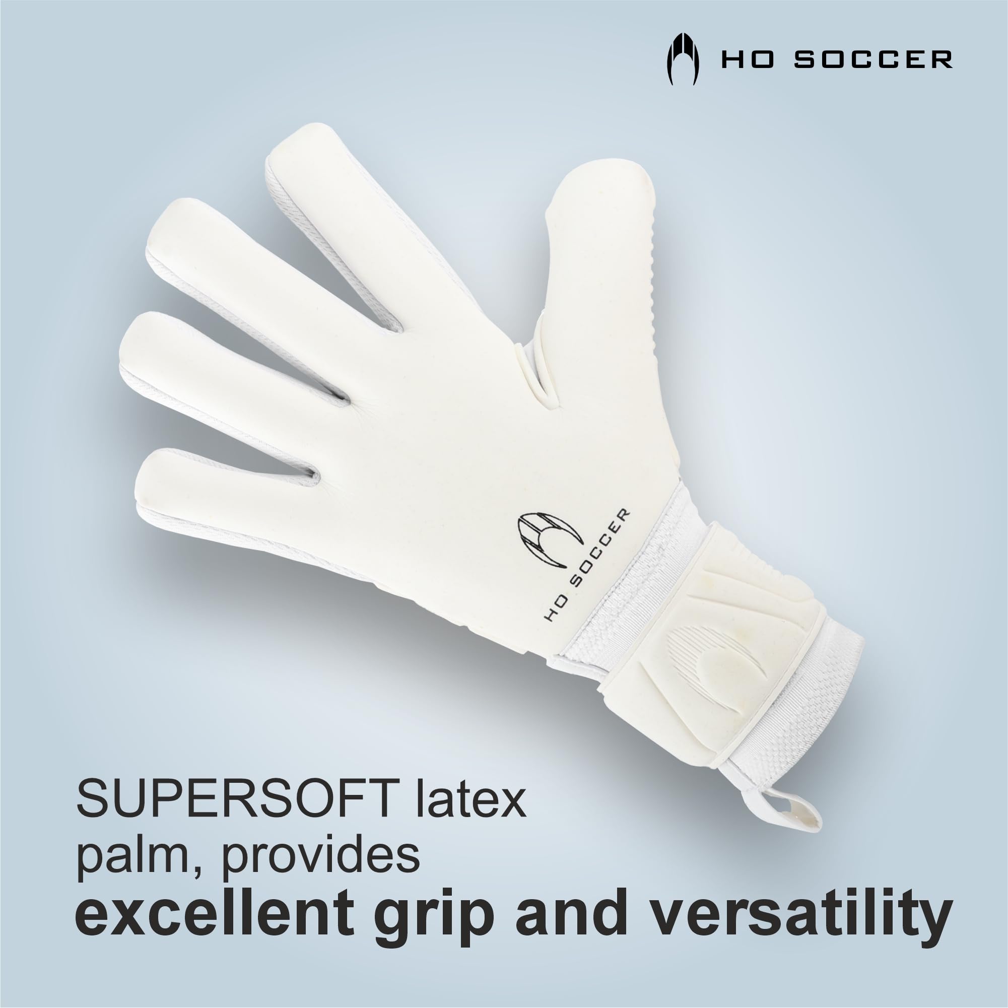 HO Soccer SPIRITO White Negative Guantes de Portero, Unisex Niño, Blanco