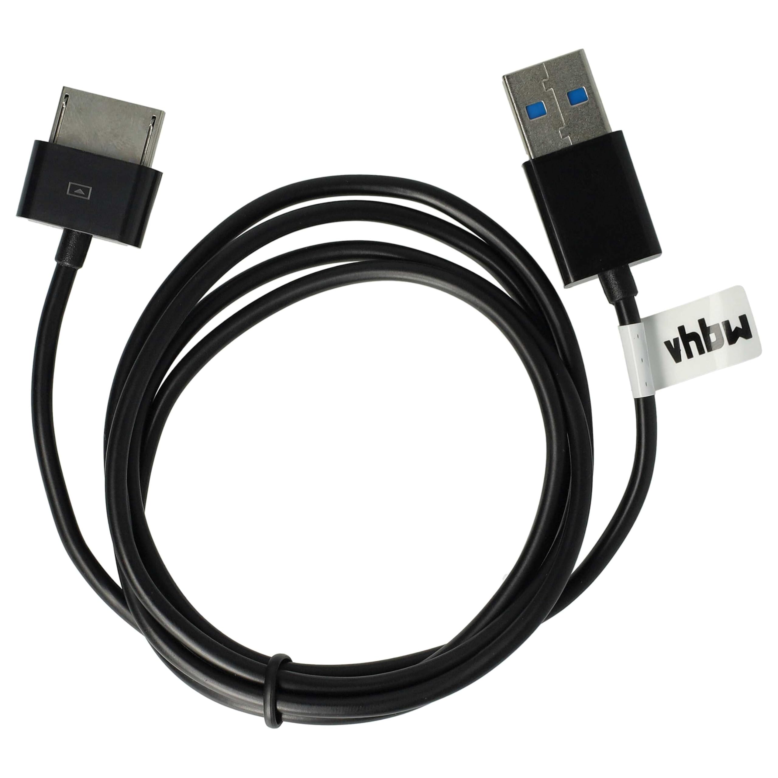Vhbw Cavo USB 2-in-1 Ricarica E Dati Per Asus Transformer Pad Infinity TF701, 100 Cm, Nero, Connettore USB 3.0