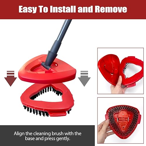 Miniatura 6 de Cabezal de cepillo giratorio para fregar, 2 cabezales de fregona compatibles con el sistema de 2 tanques RinseClean para cocina, baño y varias