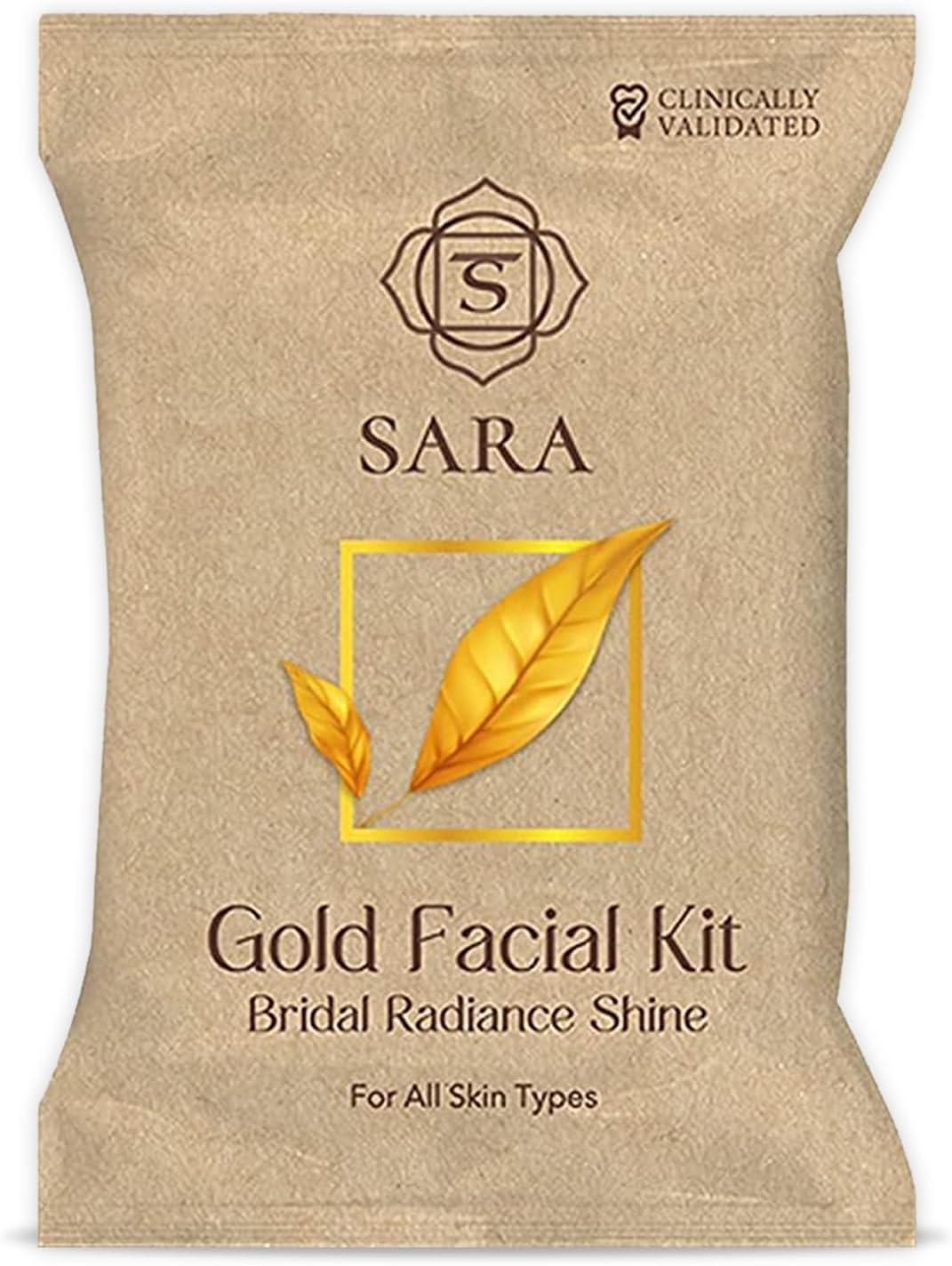 Gold Facial Kit | With 6 Easy Step Organic Facial Kit For Natural Golden Glow & Radiant Skin , 43 gm