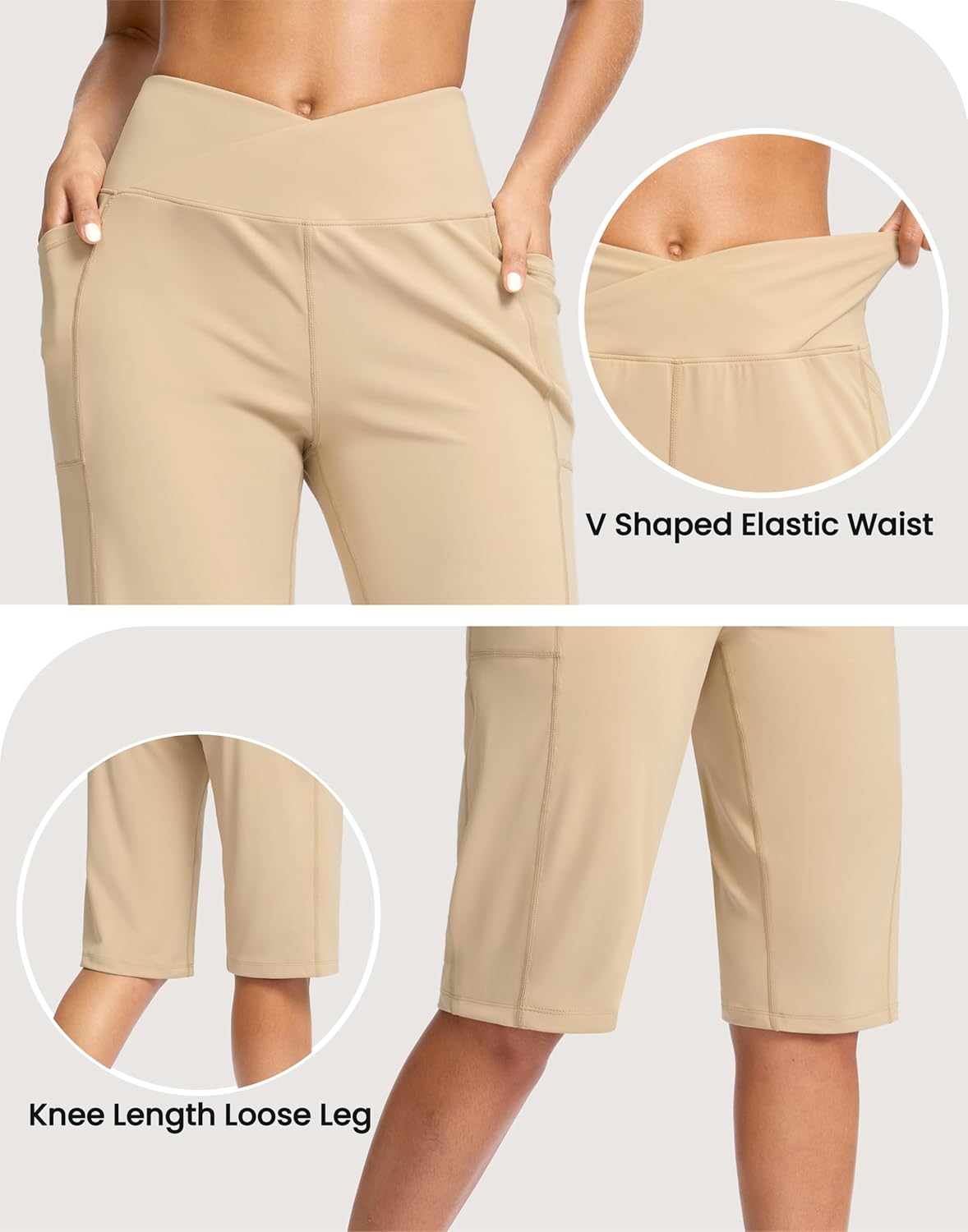 G Gradual Women's 14" Bermuda Long Shorts Knee Length High Waisted Athletic Shorts with Pockets Stretch Casual Summer Walking - Image 5