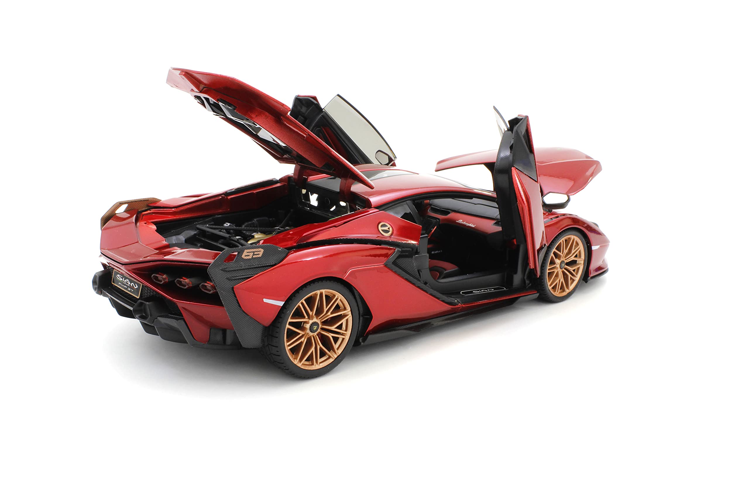 Amazon | Bburago 1/18 ランボルギーニ シアン FKP37 レッド 完成品