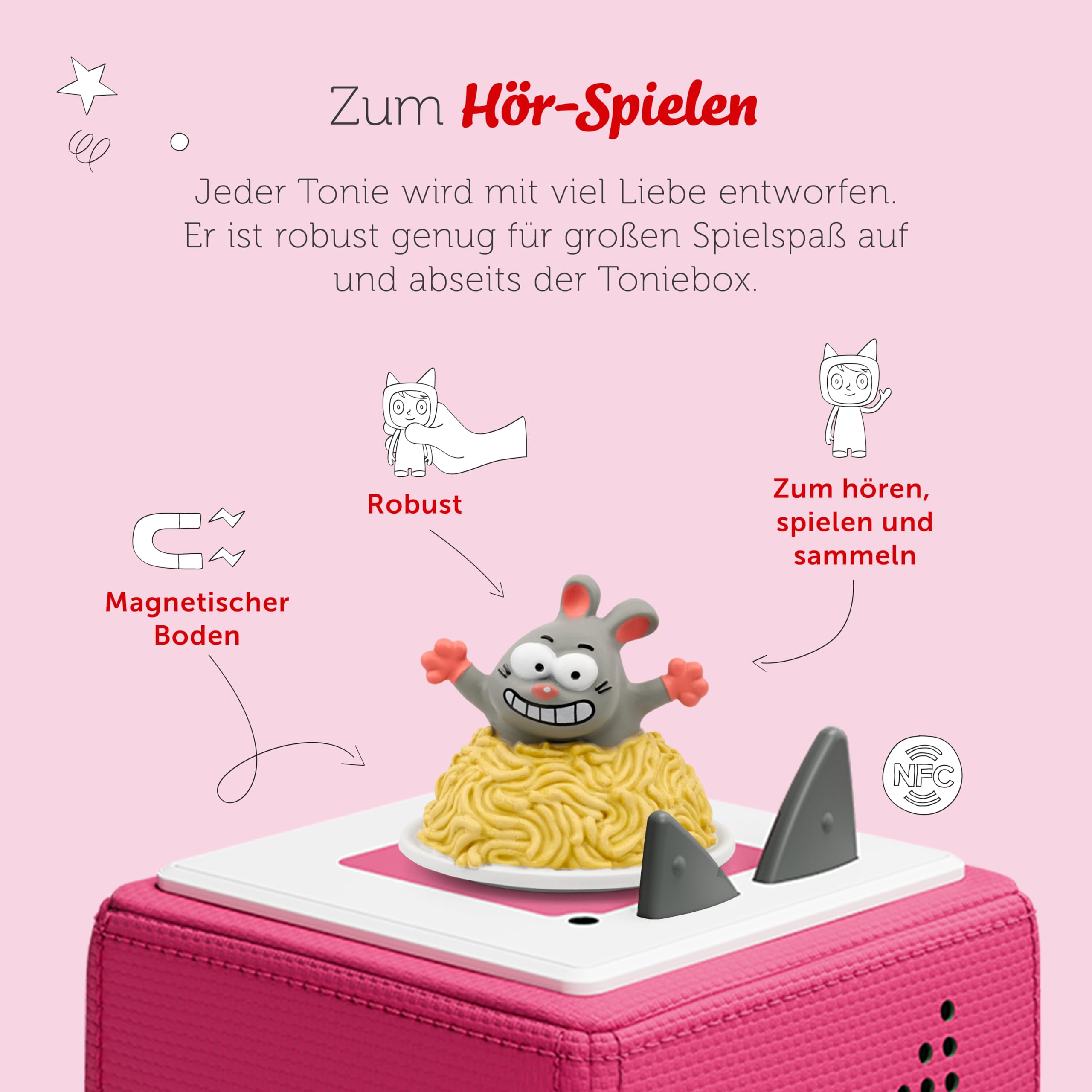 tonies Hurra - Figura de música para niños de 3 años a Partir de 3 años, Tiempo de reproducción de 55 Minutos