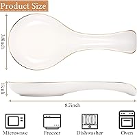 Vista 3 de Patelai Soporte de Cuchara Cerámico Soporte para Cucharas para Encimera de Cocina Accesorios para Barra de Café Regalo de Navidad