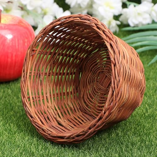 Miniatura 5 de INOOMP 1 mini cesta decorativa hecha a mano para tejer, cesta de actividades de Pascua, bricolaje, canasta de tejido creativo, accesorios de micro