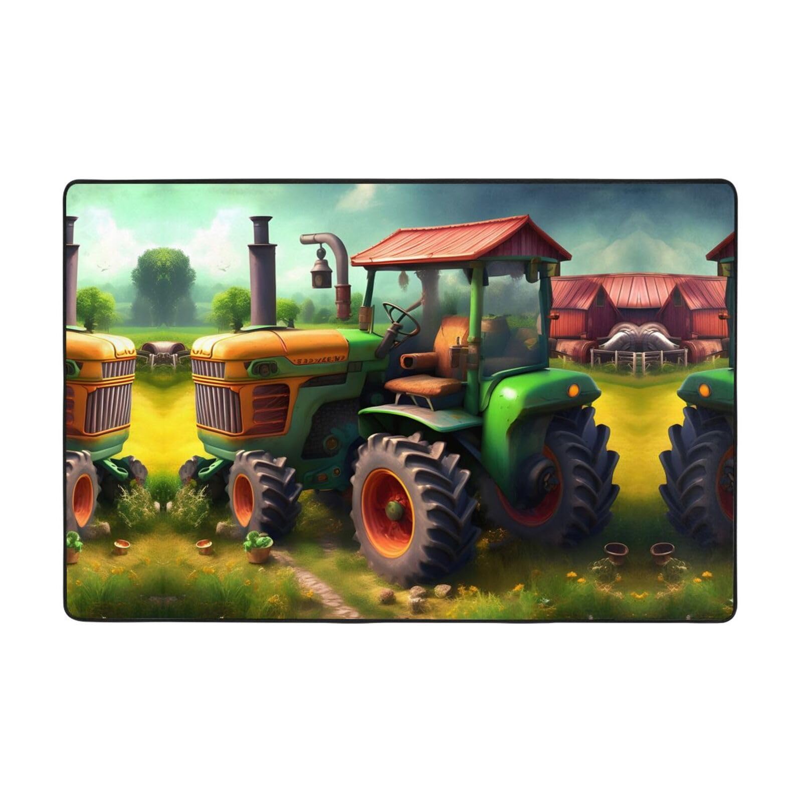 Tapis enfant doux imprimé tracteur isole le sol froid du salon