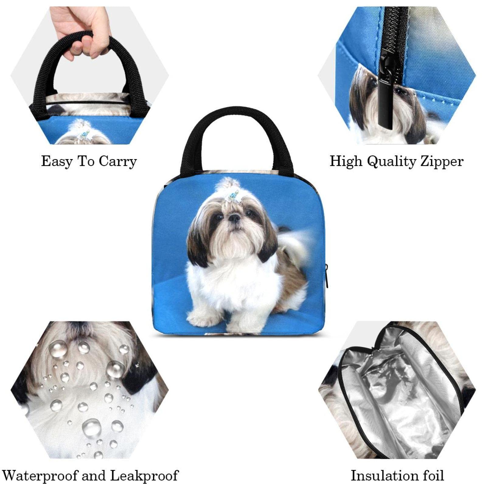 Shih Tzu - Borsa termica per il pranzo con cane, per donne e uomini
