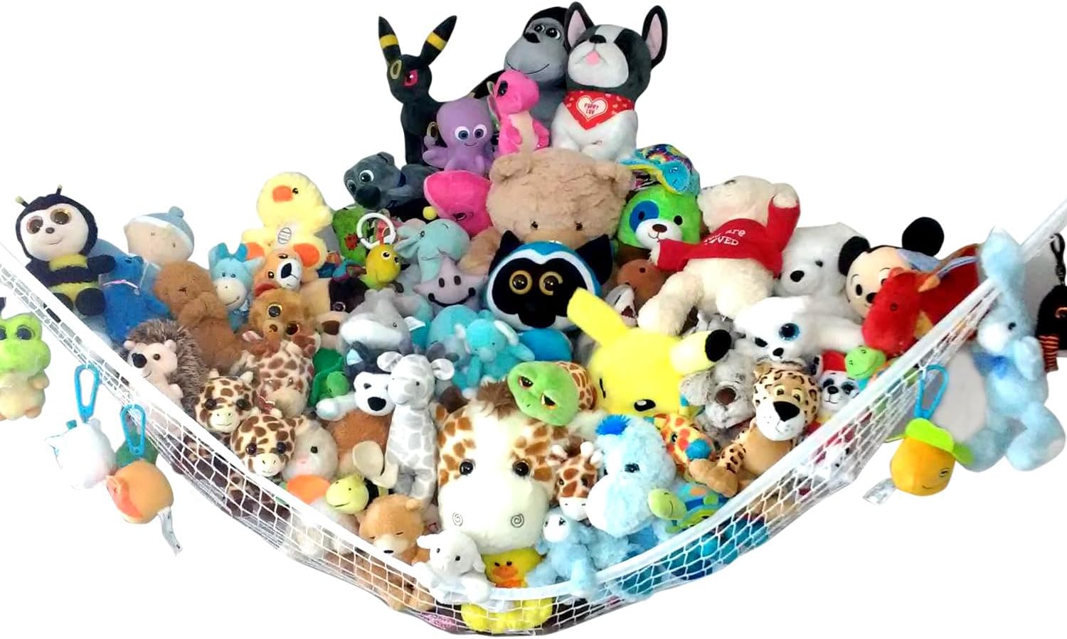 Prince Lionheart Jumbo Hammock for Stuffed Animals - Large Toy Hammock Storage for Toys and Stuffed Animals Net Ideal for Corners, Storage for Stuffies, Plushies, Squishmallows, and More
