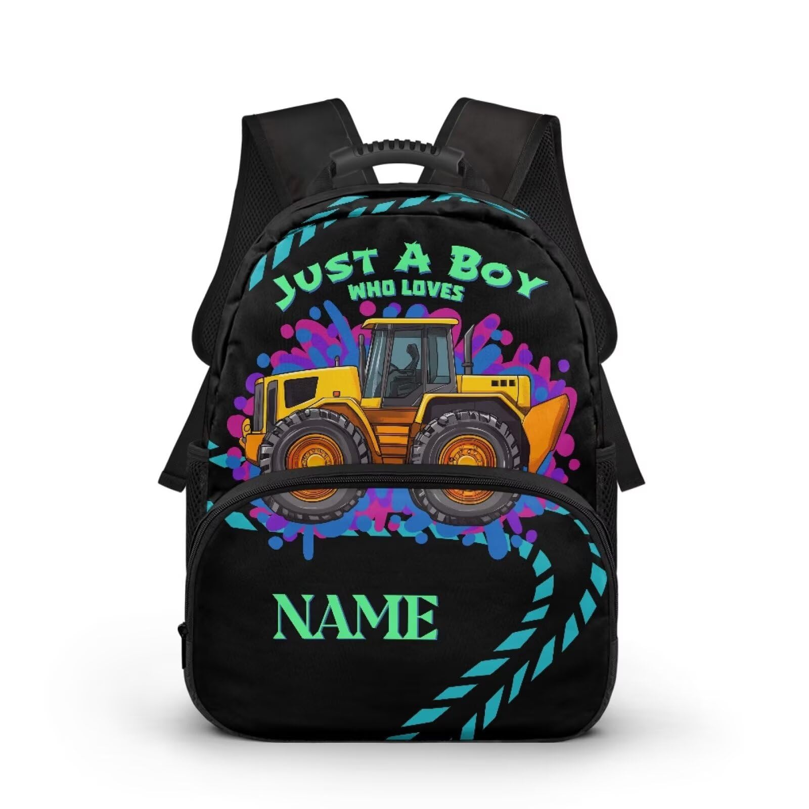 COEQINE Mochila infantil personalizada con nombre para niños, mochila de libros para adolescentes, escuela secundaria, mochila escolar de 17 pulgadas, para deportes, senderismo, caminar, mochila