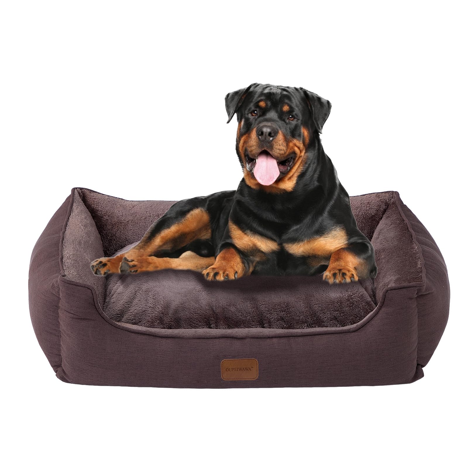 Lit orthopédique pour chien de taille moyenne grand panier déhoussable antidérapant