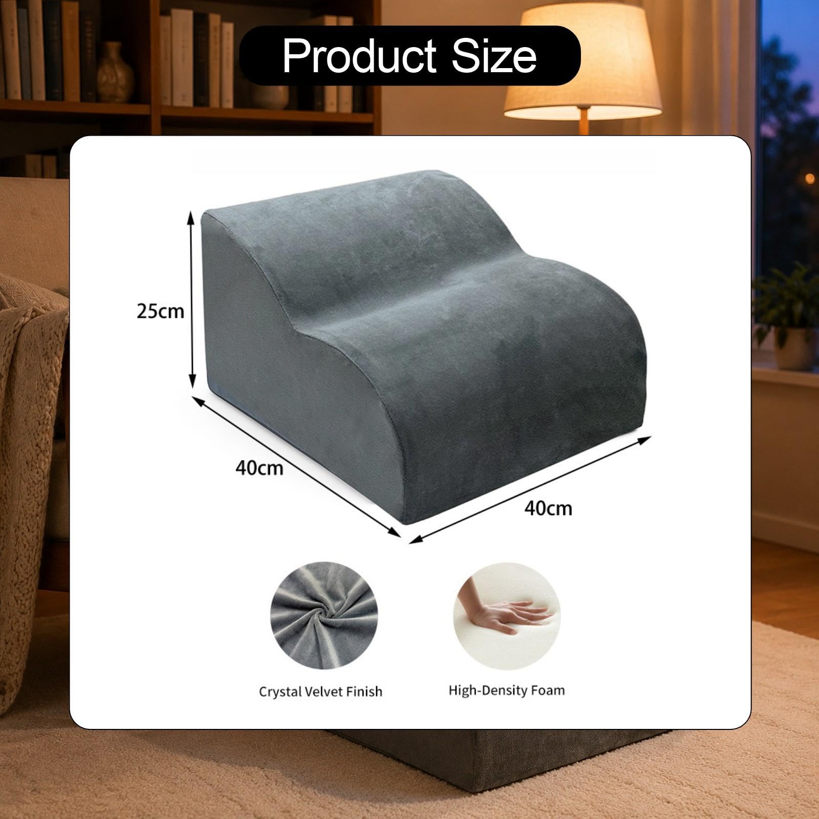 F Fityle Reposapiés debajo del escritorio en la oficina, taburete para pies, cojín ergonómico estable para las piernas, almohada elevadora para las piernas, Gris