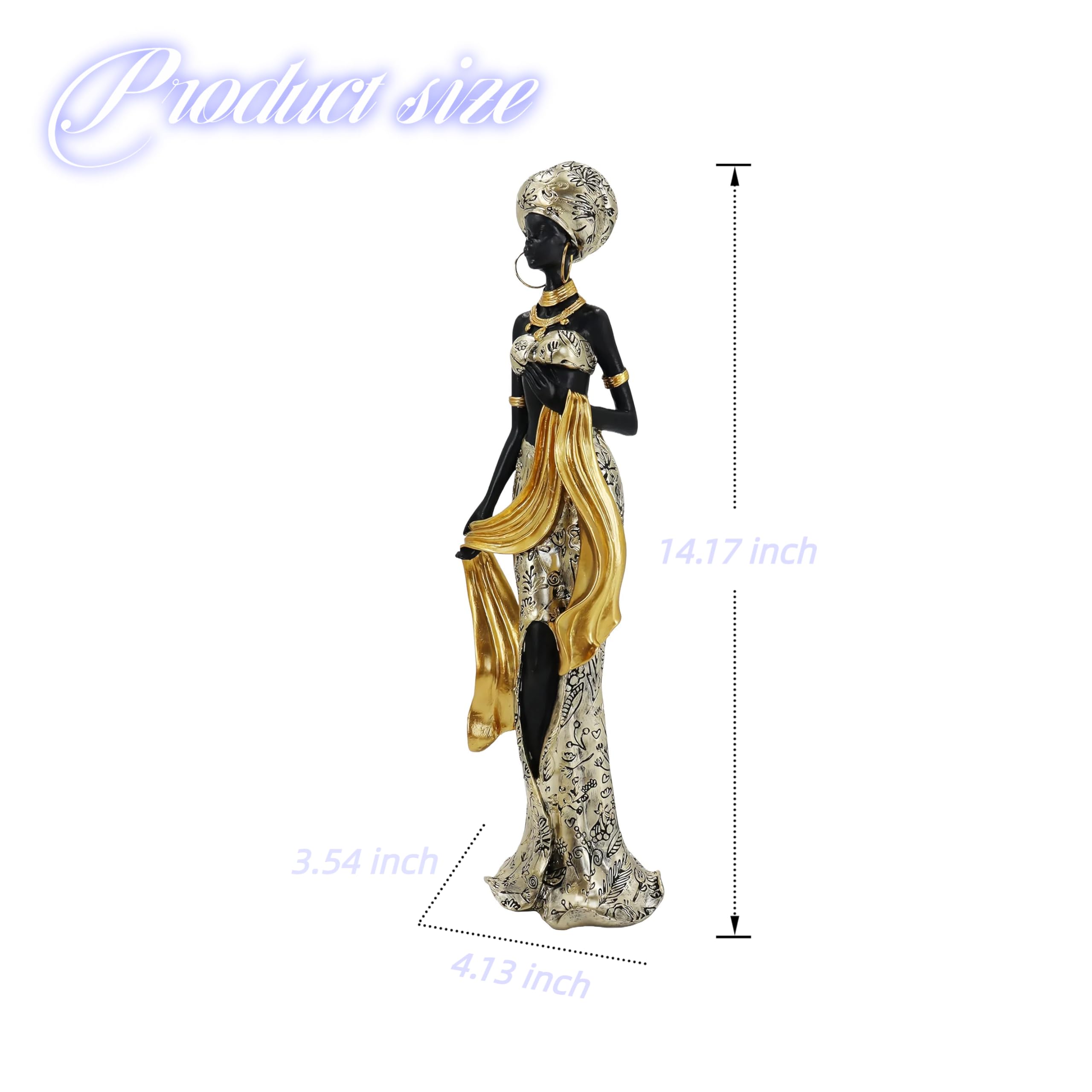 絵画　彫刻？　インテリア　エジプト？アフリカ系？　女性像　美術品　芸術 Amazon.co.jp: レスカフェタ・オシュンの女神にインスパイアされた