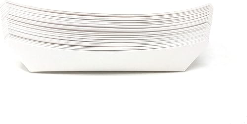 Miniatura 8 de Mr Miracle Bandeja de papel para perros calientes de 7 pulgadas en color blanco. Paquete de 250. Desechable, reciclable y totalmente biodegradable.