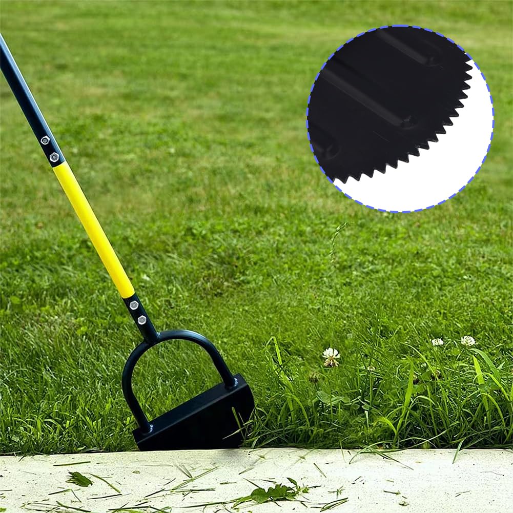 Pelle à Bordure Demi-lune Manuelle - Acier Carbone, Plateforme Pied Large - Pour Jardin, Allées