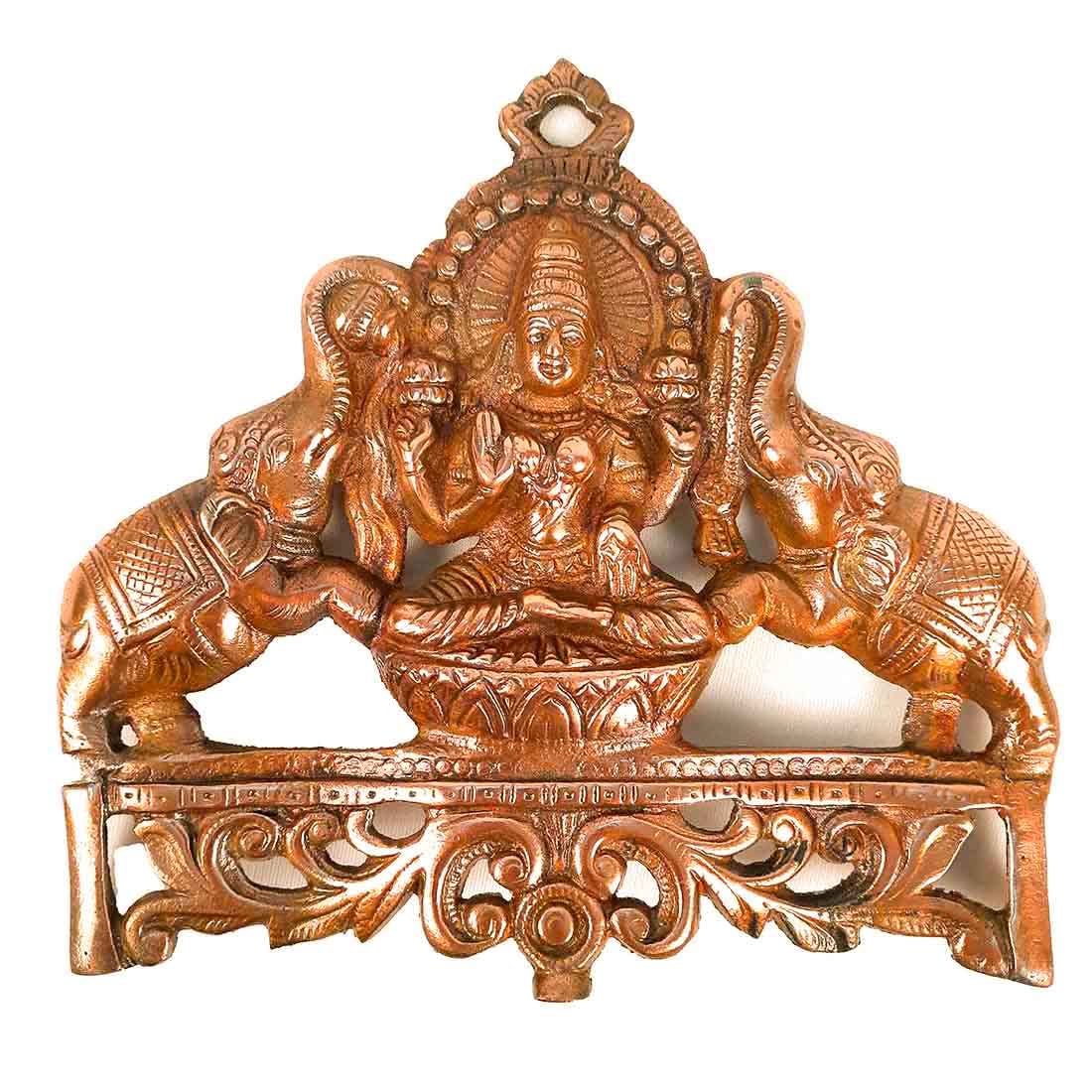 Apka Mart The Online Shop Goddess Laxmi ji Wall Hanging for Pooja | Home Decor & Office Décor | Wedding Gifts (Metal - Alloy | Color - Copper Shade | Size - 9 Inch)-picture-26